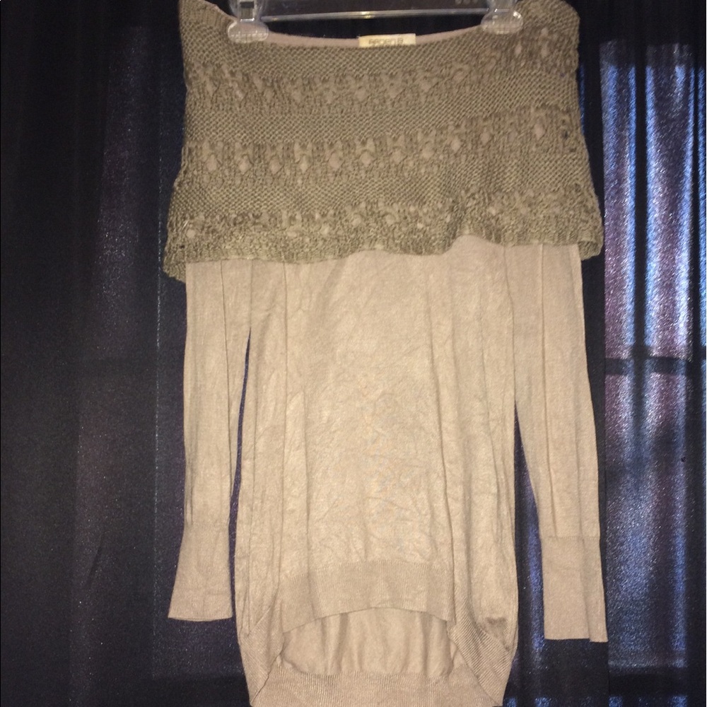 Arden B off the shoulder long sleeve knit sweater